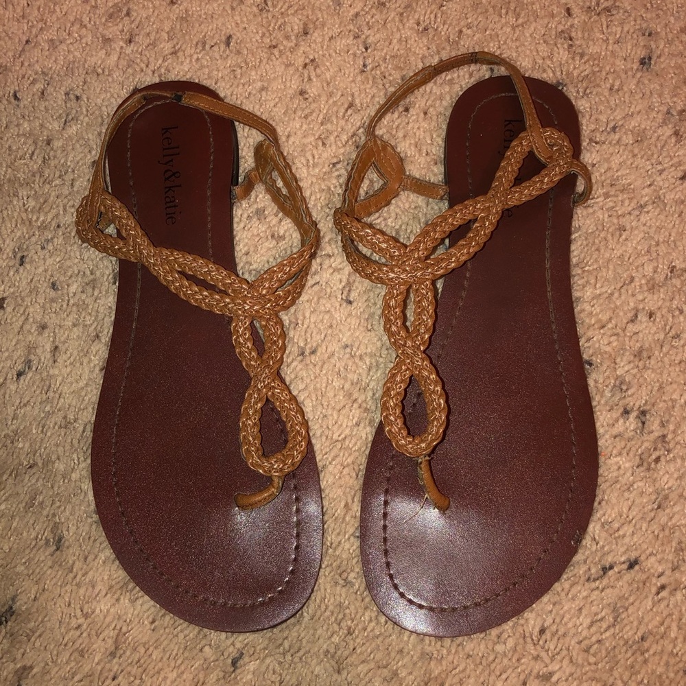 Brown strappy sandals